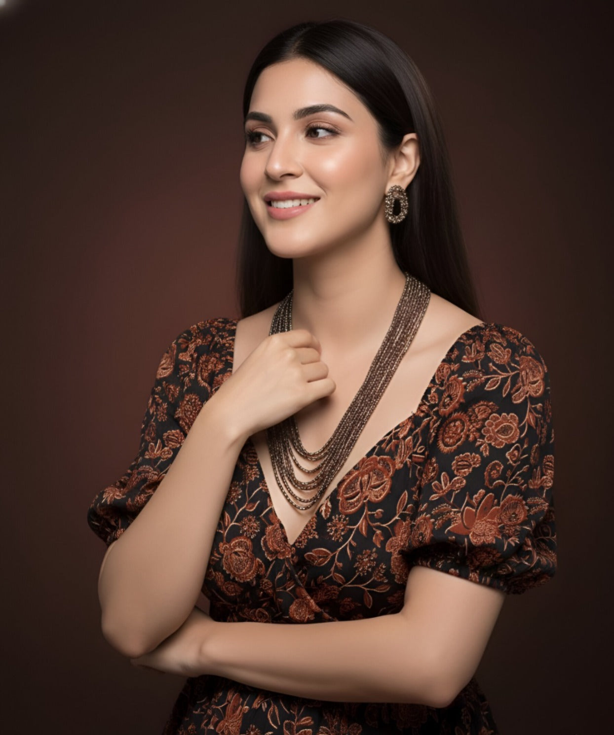 Eydis Layered moti Necklace for Women | Elegant Minimal Statement Jewelry