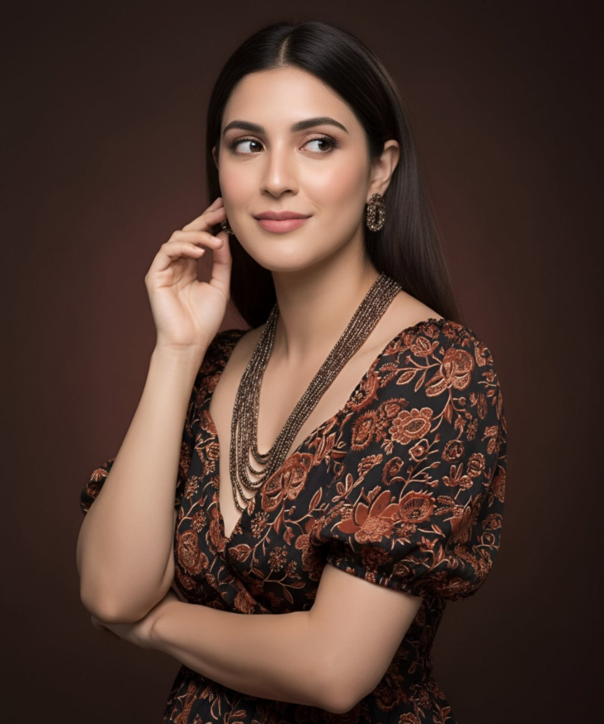 Eydis Layered moti Necklace for Women | Elegant Minimal Statement Jewelry