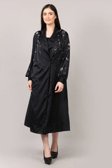 Midnight Galaxy Handcrafted Pure Silk Wrap Dress
