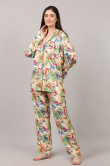 Floral Printed Modal Satin Co-Ord Set