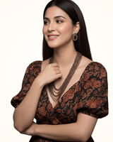 Eydis Layered moti Necklace for Women | Elegant Minimal Statement Jewelry