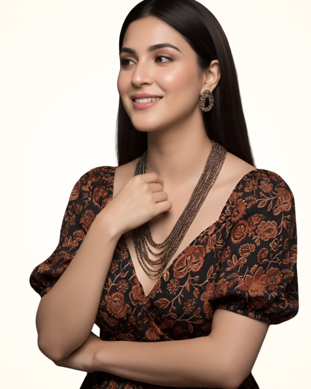 Eydis Layered moti Necklace for Women | Elegant Minimal Statement Jewelry