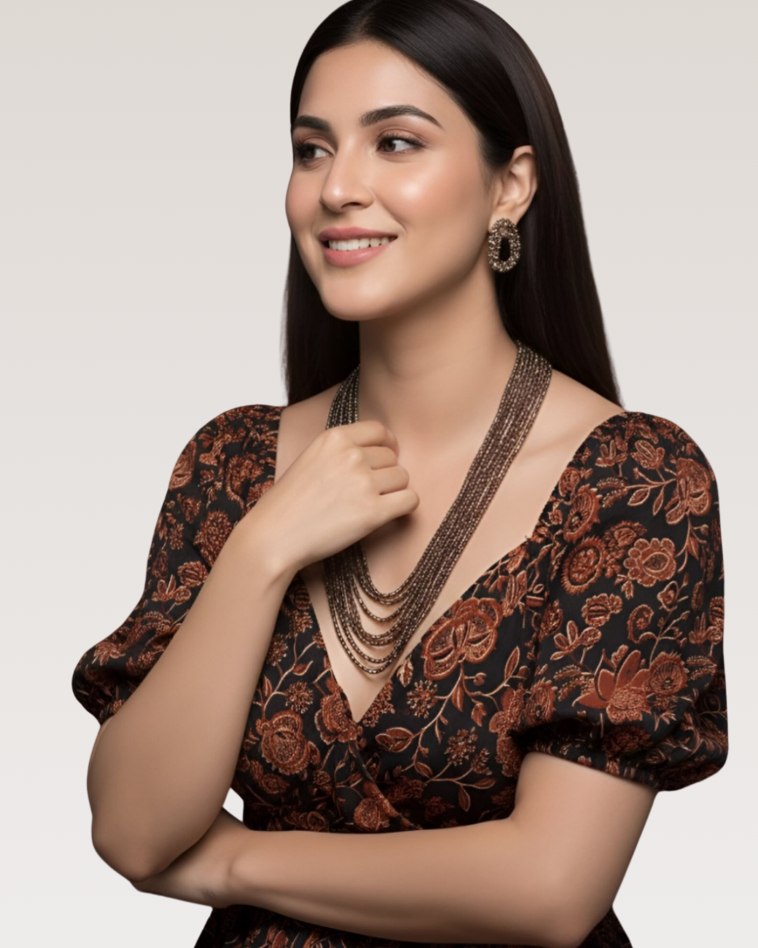 Eydis Layered moti Necklace for Women | Elegant Minimal Statement Jewelry