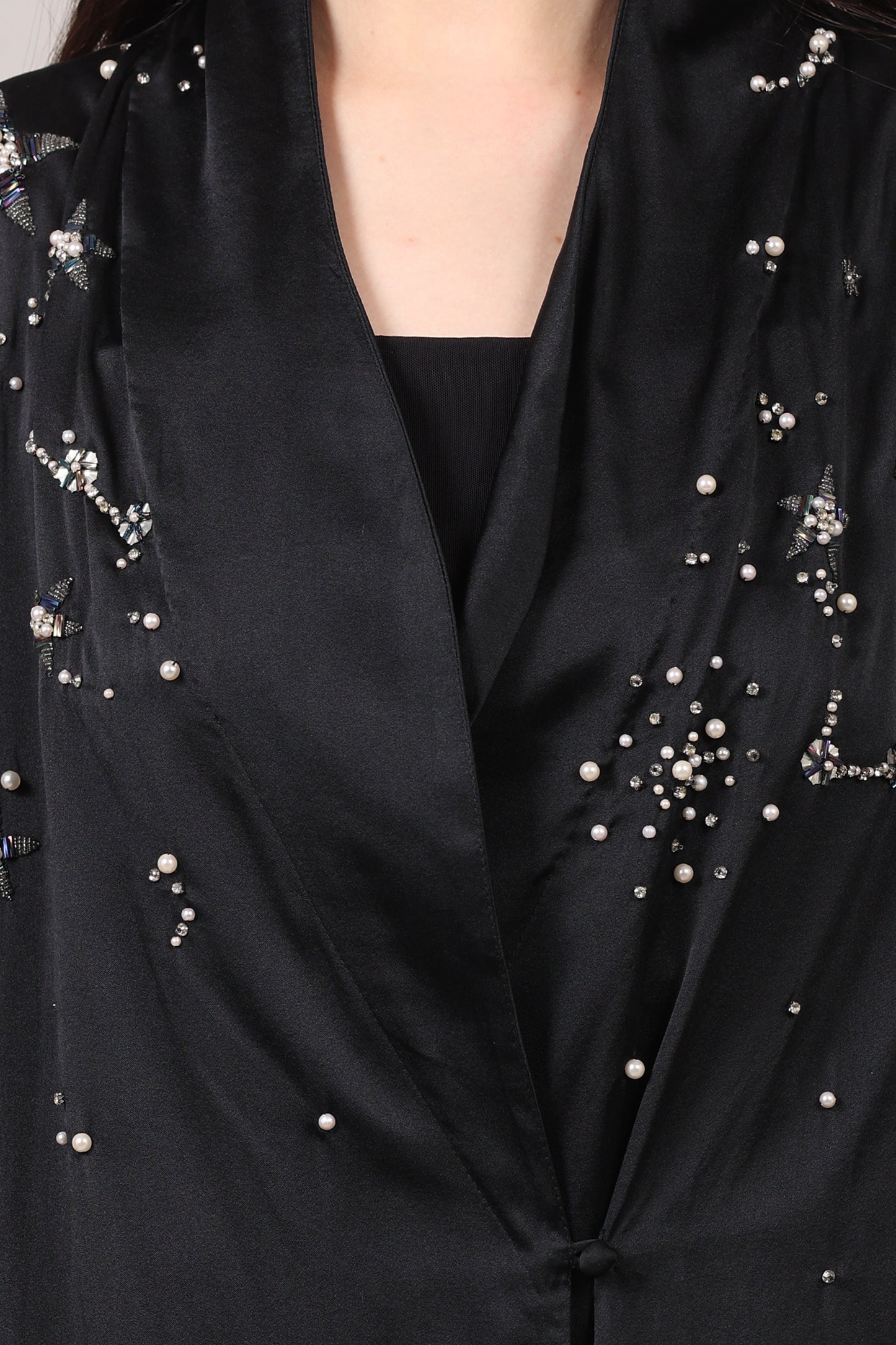 Midnight Galaxy Handcrafted Pure Silk Wrap Dress
