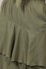 Organic Cotton Knot-Front Top & Asymmetrical Layered Skirt Co-Ord Set