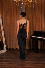 COR-SET WITH DRAPE SKIRT