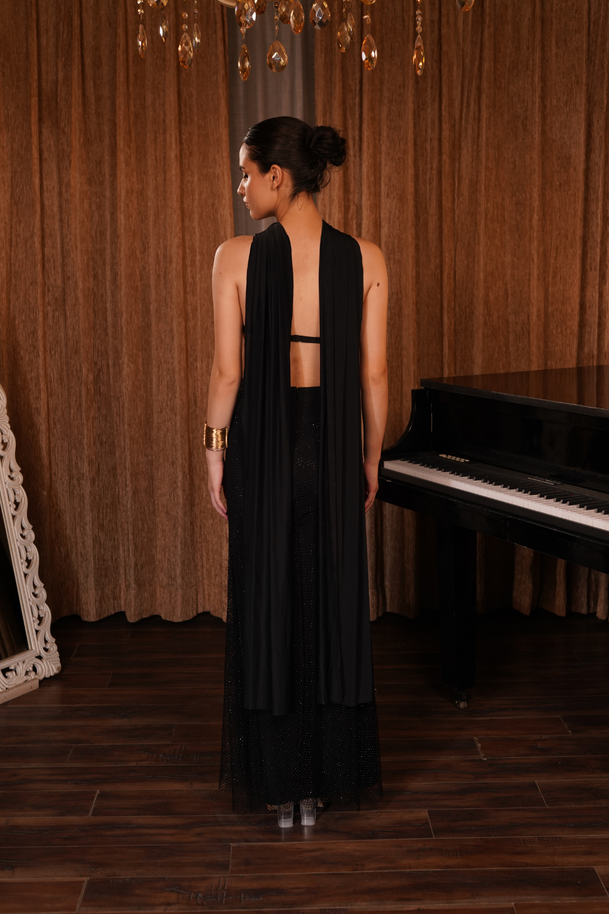 Black Bralette and Skirt Set