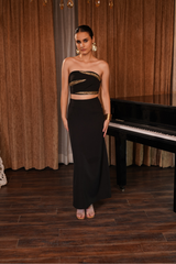 Black Two-Piece Strapless Co-Ord