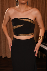 Black Two-Piece Strapless Co-Ord
