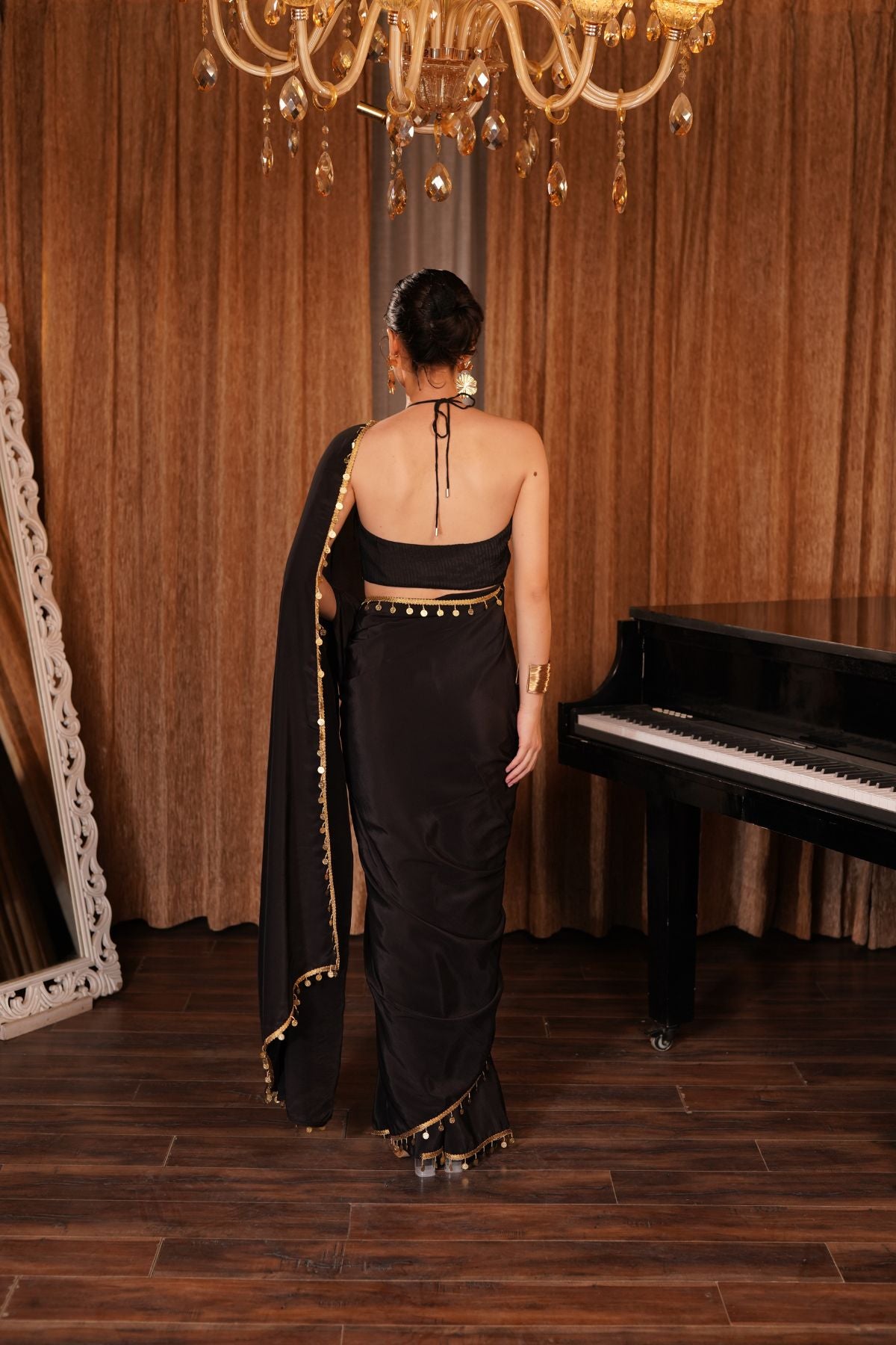 Embellished Halter Saree