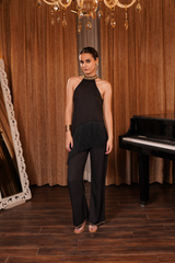 Embellished Halter Top and Trouser