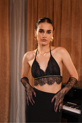 Lace Bralette and Mini Skirt